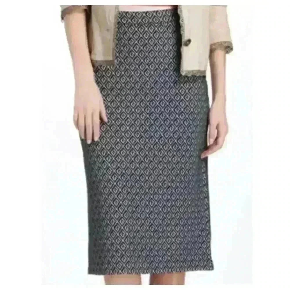 Maeve Anthropologie Geotile Intersia Pencil Skirt Size Large